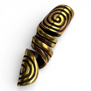 SPIRALES DE BRONZE - perle pour barbe