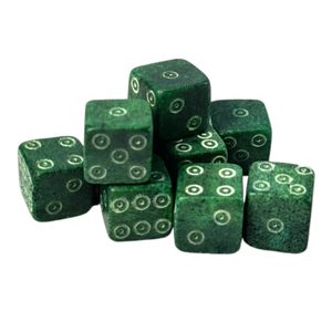 Dés romains en os - vert