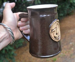 MEDIEVAL CERAMIC MUG WITH DRAGON