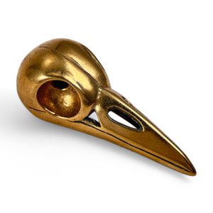 SKULL OF A CROW, bronze pendant