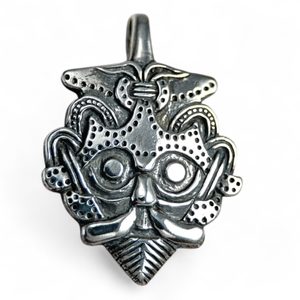 VIKING HEAD PENDANT, Gnezdovo, silver 925