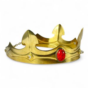 CAROLUS, noble medieval brass crown, red
