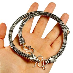 Fenrir - silver necklace, Viking knit, Ag 925/1000 50g