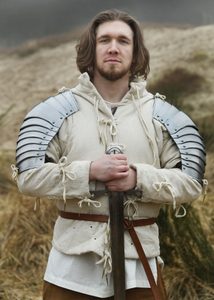 Aisselles médiévales, protection des épaules, la paire, acier de 1,2 mm