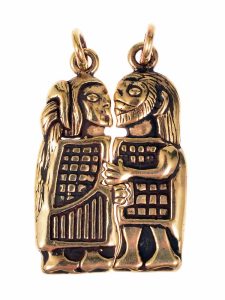 Lovers, Bronze Viking Pendant