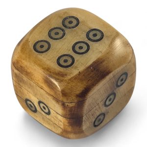 Playing dice XL, horn 1 piece