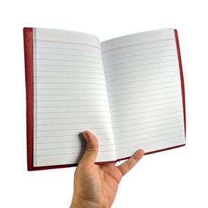 LIBER REGIS, leather notebook, lined, red