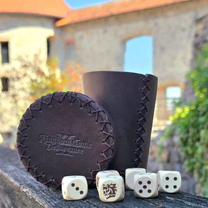 FARKLE, board game, oakwood dice with cup and dice tray,Kingdom Come: Deliverance