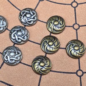 27 + 27 + 1 playing stones for FIDCHELL Celtic board game, ERIN version