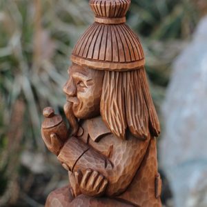 Vodnik - Water Spirit - Vodyanoy, wooden carved figure from the Carpathians