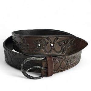 FISHING LEATHER BELT, handmade