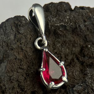 BATHORY, silver pendant, glass, Ag 925