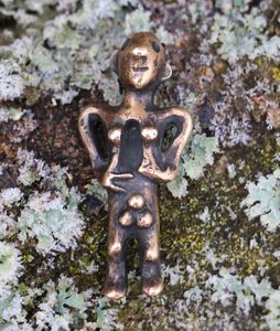 CELTIC FIGURE, Bohemia, bronze replica