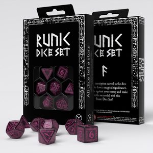 Runic Shimmering Magenta, set of dice