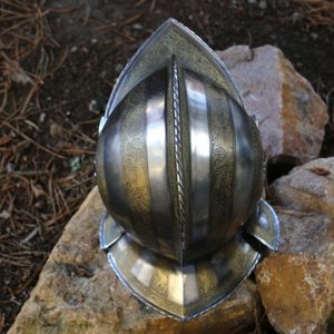 STURMHAUBE / BURGONET  - LUXUS-GEÄTZTER HELM - ANDERE HELME{% if kategorie.adresa_nazvy[0] != zbozi.kategorie.nazev %} - RÜSTUNGEN{% endif %}