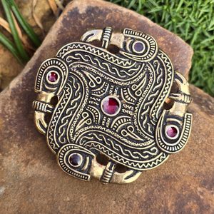 Broche oiseau mérovingien, bronze