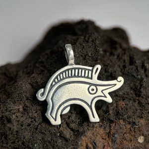 BOAR, silver pendant