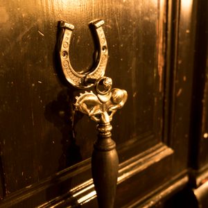 Castle shoe spoon, horse and horseshoe motif