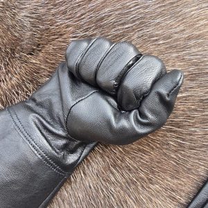 Gants d'escrime en cuir noir