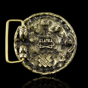 VEGVISIR, belt buckle, brass