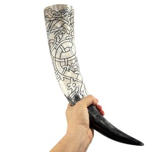 RINGERIKE - Dragon, carved drinking horn