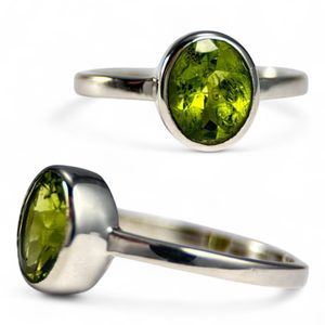 RIVA, silver ring, peridot Ag 925/1000