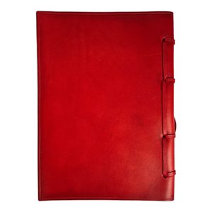 LIBER REGIS, leather notebook, lined, red