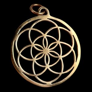 Fleur de la vie, pendentif en bronze