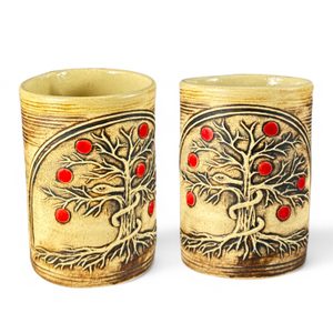 Tree of life with snake, ceramic mug
