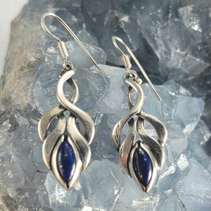 COLLEEN - boucles d'oreilles, lapis-lazuli, argent