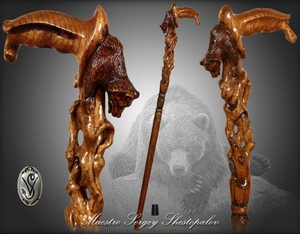 AWAKENING BEAR - WALKING STICK, CANE - WALKING CANES{% if kategorie.adresa_nazvy[0] != zbozi.kategorie.nazev %} - WOOD{% endif %}