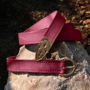 VIKING BELT, BORRE BEAST, LEATHER BRONZE RED - BELTS{% if kategorie.adresa_nazvy[0] != zbozi.kategorie.nazev %} - LEATHER PRODUCTS{% endif %}