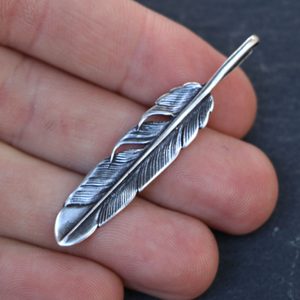 Shamanic feather, pendant, silver 925