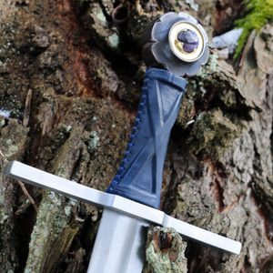 ONE-HANDED SWORD Westminster Psalter XIII. century FULL TANG with stone