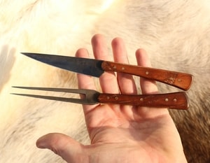 Medieval Cutlery Set, knife and fork