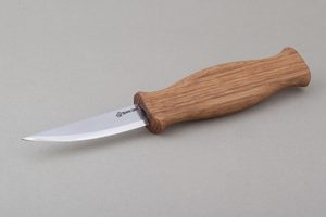 WHITTLING SLOYD KNIFE WITH OAK HANDLE C4 - CISEAUX À SCULPTER FORGÉS{% if kategorie.adresa_nazvy[0] != zbozi.kategorie.nazev %} - BUSHCRAFT, RECONSTITUTION, ACCESSOIRE{% endif %}