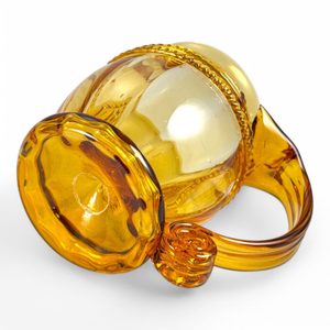 Historical pint glass, amber