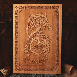 FENRIR WALL DECORATION PLAQUETTE - WOODEN STATUES, PLAQUES, BOXES{% if kategorie.adresa_nazvy[0] != zbozi.kategorie.nazev %} - WOOD{% endif %}