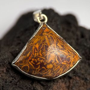 SERPENT, snake jasper, silver pendant, Ag 925/1000