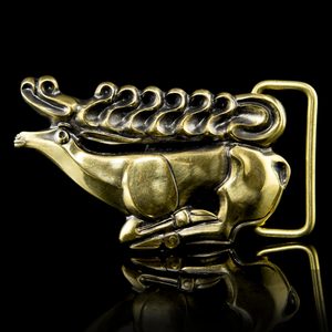 Scythian deer, belt buckle, brass