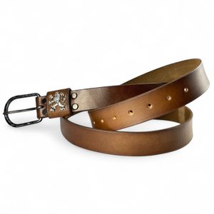 ROYAUME DE TCHEQUE, ceinture en cuir, marron, collection Patriot