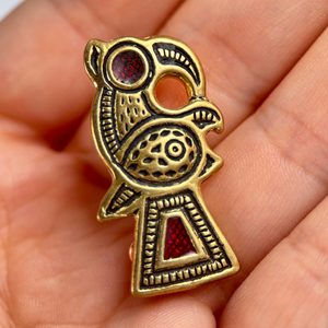 Franconian bird brooch, bronze