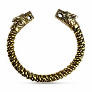 Wolf FENRIR, geflochtenes Messingarmband