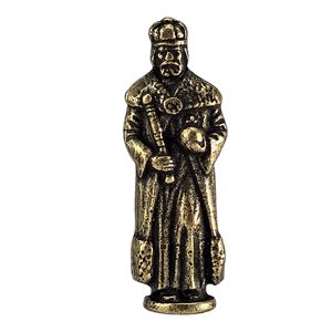 KING, figure, zinc, old brass
