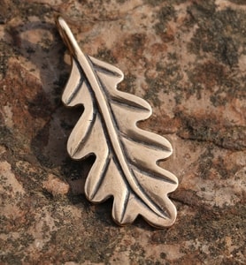 OAK LEAF, bronze pendant