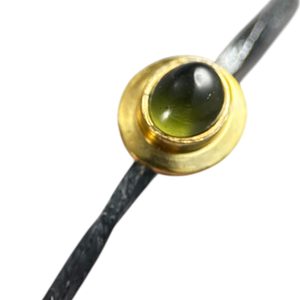 GABRETA bracelet, Moldavite and silver Ag 925/1000