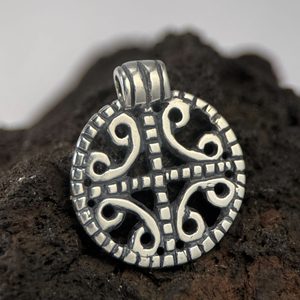 Croix du soleil, Ve siècle, Prague - Zličín, Bohême, petite, argent 925/1000