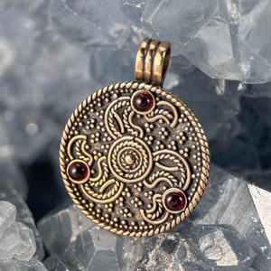 Anglo-Saxon Pendant, eagle heads, England, bronze