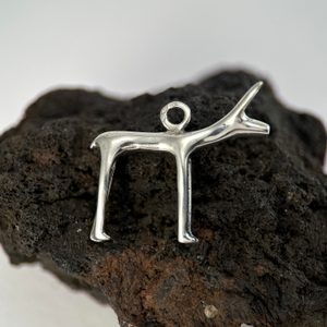 CELTIC DOG or DOE, oppdium Stare Hradisko, Moravia, Replica, Silver 925