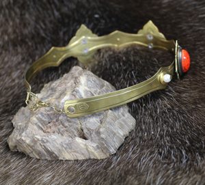 REGINA - Medieval Crown, brass and glass